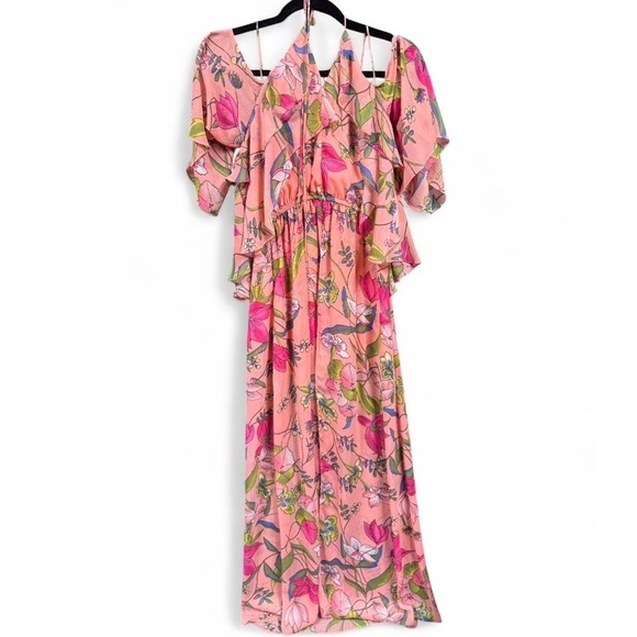 Gianni Bini Romantic Wedding Guest Ready Floral Blossom Maxi Airy Romper Size XS - Picture 4 of 12